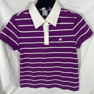 Brooks Brothers Women’s Performance Polo Shirt Medium Slim Fit Preppy Tennis
